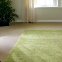 Solid Color Plain Lemon Green Rug Size 8x10ft Rug .for Bed room Baxter Rug - $563.99