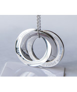 Personalized Scripture Rings Necklace, Custom Christian Russian Rings Necklace - £27.97 GBP