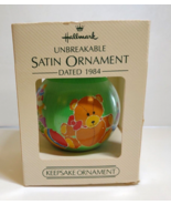 Grandchild&#39;s 1st Christmas Ornament In Box 1984 Hallmark Teddy Bear Sant... - £10.45 GBP
