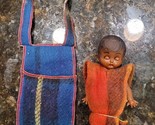 Vintage 6” Native American Doll Open Close Eyes Felt Outfit Sleeping Bag - $39.95