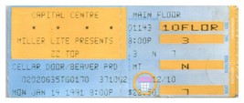 Zz Top Konzert Ticket Stumpf Januar 14 1991 Landrover Maryland Washington Dc - £31.39 GBP