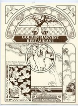 Golden Harvest Restaurant Menus Main Street Vantage Washington 1990&#39;s - £17.35 GBP