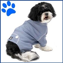 Petrageous Blue Thermal Long John Style Dog Pajamas  &quot; FREE TOY&quot;  S/M - $14.95