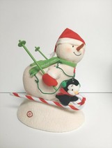 Hallmark Jingle Pals Swooshin Penguin Skiers Duo Musical Animated Snowman Tested - £31.64 GBP