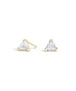 14K Trillian Diamond Moissanite Stud, 14K Solid Gold Stud, 14K Gold Stud... - $5,897.29 MXN