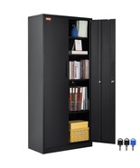 VEVOR Steel Locking Storage Cabinet 71&#39;&#39; Metal, 200 lbs Capacity, Secure - $279.99
