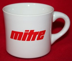 Vintage MITRE Soccer Logo Porcelain COFFEE MUG/CUP USA Made Jerseys Ball... - $19.79