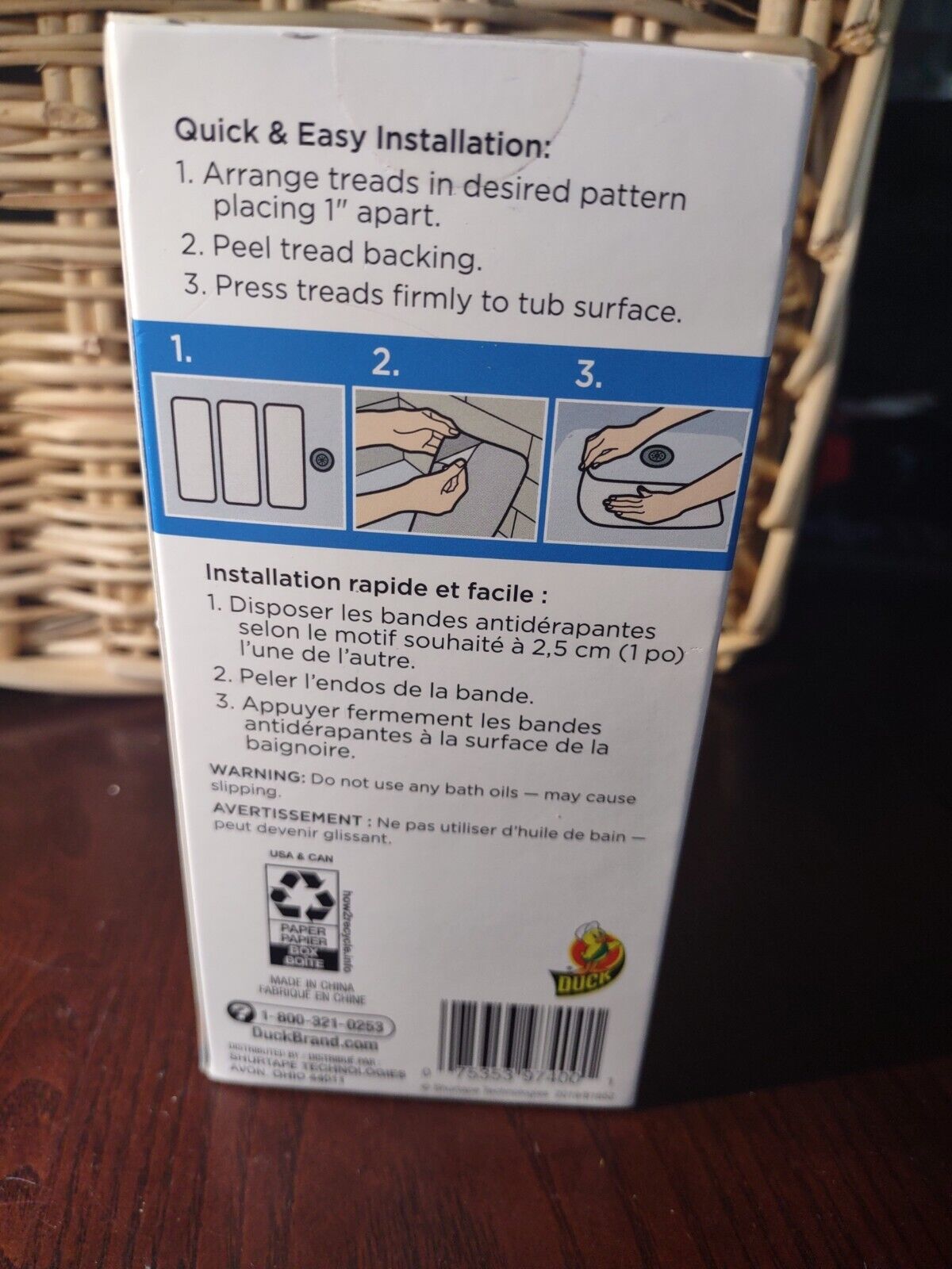 DUCK ExtraLarge Adhesive Bathtub AntiSlip Tub Treads Grips For Shower