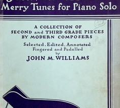 Merry Tunes For Piano Solo 1932 Music Instruction Book 1st Edition PB 2n... - $28.07 CAD