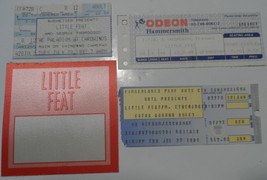Little Feat Collection Mint Backstage Pass + 3 Ticket Stubs With Thorogo... - $24.77