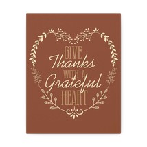  Grateful Heart 1 Thessalonians 5:18 Red Brown Christian Wall Ar - £60.74 GBP+