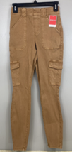 NWT Spanx Pants Women&#39;s Small Petite Stretch Twill Ankle Cargo Pant Brown Skinny - £23.26 GBP