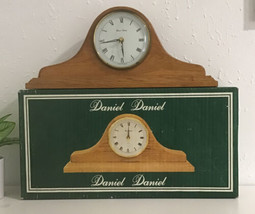 Daniel Dakota Light Oak Mantura Style Solid Wood Quartz Clock Model 6200DDK - $58.79