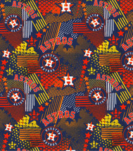 Houston Astros Hair Scrunchie Scrunchies by Sherry MLB Baseball Fabric - £5.49 GBP