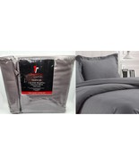 $70 Tribeca Living Valencia Duvet Cover Set GRAY Twin Sham &amp; Comforter I... - $24.16