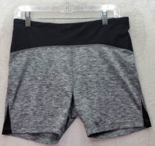 Vogo Athletica Shorts Women Large Gray Space Dye Polyester Regular Elastic Waist - £15.94 GBP