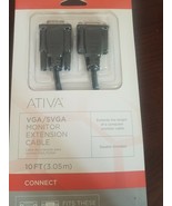 Ativa VGA/SVGA Monitor Extension Cable 10 Ft. Connect - $582.03 MXN