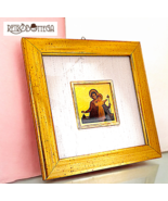 Sacred Art Chromolithography on 23 Kt Gold Leaf. Hand Press Classic Frame - $794.58 MXN
