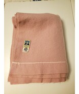Vintage Kenwood Wool Blanket Pink 68&quot; x 56&quot; &quot;No Satin Binding&quot; GUC - $745.09 MXN