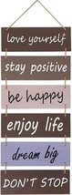 V Quality Motivational Rustic Sign - Multi-colored - Stay Positve, Dream... - $34.19