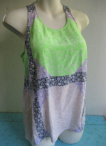 J.CREW Silk Racerback Colorblock Prairie Print Top Blouse Womens Size 6 ... - $23.74