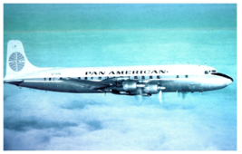 Pan American Airways DC 7B Airplane Postcard - £4.71 GBP