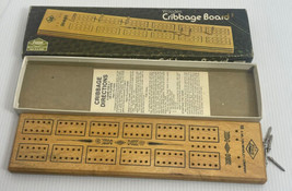 Vintage 1974 Milton Bradley E.S. Lowe Wooden Cribbage Board Game 1503-Me... - £6.05 GBP