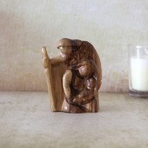 Beautiful Olive Wood Sculpture of the Holy Family, Joseph, Virgin Mary, ... - £55.26 GBP