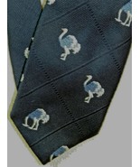 One Pride of England Neck Tie/Necktie Vintage Navy Blue 56&quot; x 3.75&quot; ostrich - $281.28 MXN
