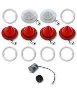 60 61 Chevy Impala LED Red Tail Light &amp; Back Up Lamp Lens w/ Gaskets Set... - £198.07 GBP