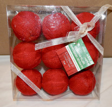 Christmas Decorative Fillers Celebrate It Knit Foam Balls 2&quot; Red 9pc NIB... - $9.49