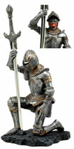 The Accolade Kneeling Medieval Knight Excalibur Sword Letter Opener Figurine - £30.62 GBP