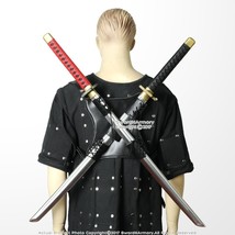 Dual Sword Back Scabbard Holder Harness with Shoulder Strap Faux Leather - $17.80