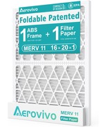 Reusable 16X20X1 Air Filter - Merv 11 | 1 Foldable Frame + 1 Refills (Not - $33.94