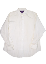 Ralph Lauren Purple Label Dress Shirt Mens 17 34 White Formal Made in USA - £52.10 GBP