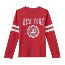 Boys Shirt Urban Pipeline Football Red White New York Long Sleeve Tee-sz L 14/16 - £7.79 GBP