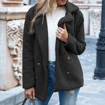 Autumn and winter button lapel loose sweater cardigan jacket women - £68.55 GBP