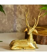 SOWPEACE Handmade Dhokra The Dearest Deer Tabletop showpiece/Figurine Ma... - £38.43 GBP