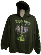 RICK &amp; MORTY Mens Adult Swim Aliens Green Pullover Hoodie Sweatshirt XL ... - £30.92 GBP