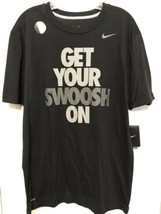 BNWTS Nike &quot;Get Your Swoosh On&quot; Large BLACK GREY  Dri Fit 611336-011 SHIRT  - $19.80