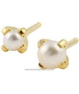 New 24 ct. Gold Plate White Tiffany Pearl Personal Piercer 2mm Ear Pierc... - $150.14 MXN