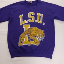Gildan Heavy Blend LSU Men's Purple Long Sleeve Graphic Sweatshirt Size Small  image 13