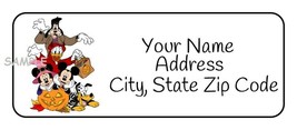 30 Personalized Mickey Mouse and pals Halloween Address Labels stickers ... - $11.99