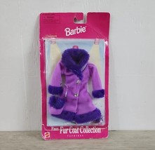 Vtg 1998 Faux Fur Coat Collection Purple Coat with Shoes &amp; Purse - #68664 - £19.22 GBP