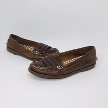 Sperry Top Sider Kiltie Casual Loafers 9294711 Brown Leather Women’s Siz... - $22.67