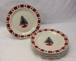 Folk Craft Holiday Dinner Plates Christmas 10.5&quot; Lot of 6 - £43.61 GBP