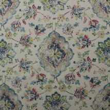 P KAUFMANN RELIC TEAL BLUE FLORAL IKAT DAMASK MULTIUSE FABRIC BY YARD 54&quot;W - $11.64