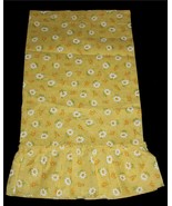 VTG Yellow Orange Floral Polka Dots Lgtwght Curtain Panel 33.5&quot; W x 30&quot; ... - $22.99