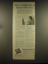 1926 Kleenex Sanitary Cold cream remover Ad - Now! A right way to remove  - £14.53 GBP