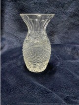 Vintage Irish Cut Diamond Crystal 6&quot; Vase Antique - $39.59